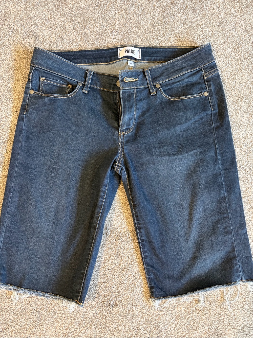 Women’s PAIGE Denim Shorts Dark Blue Wash